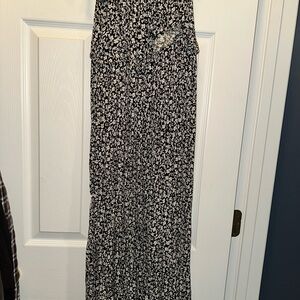 Floral Black and White Maxi Dress